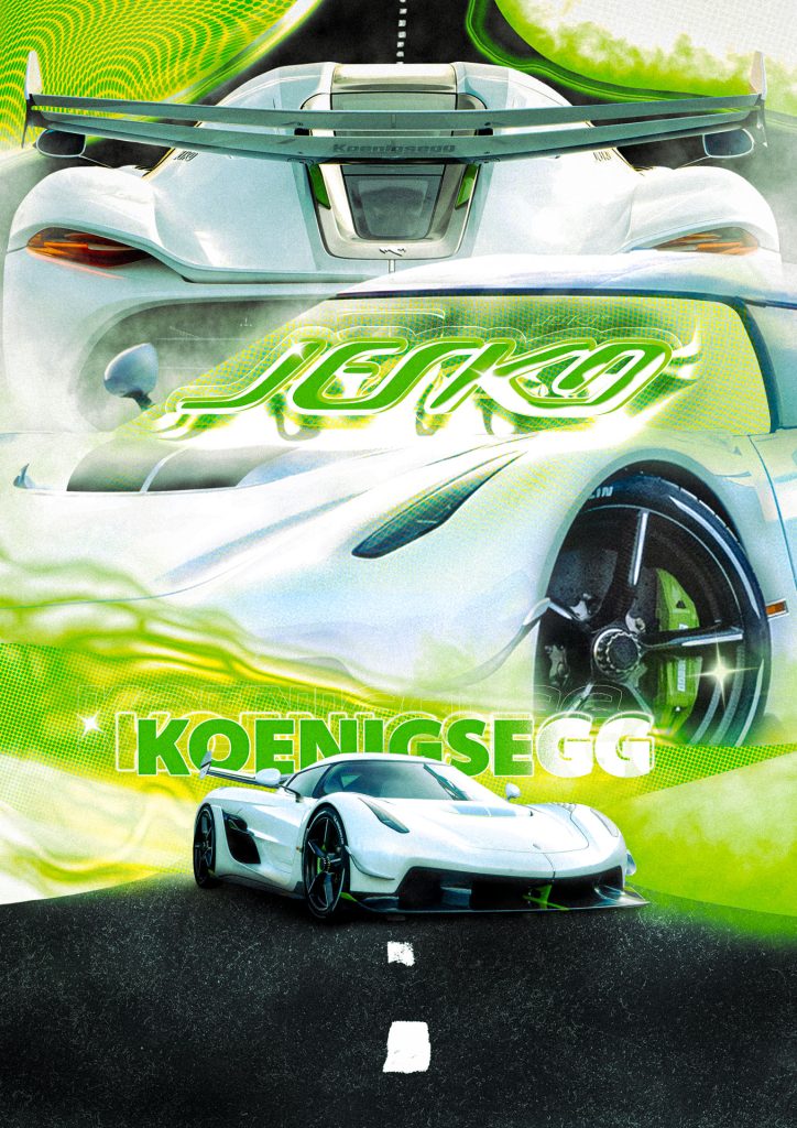 Cartaz para carro Koenigsegg Jesko